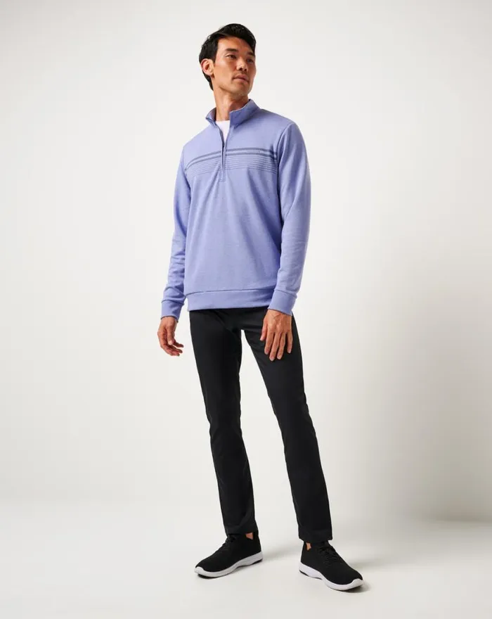 Men MOONLIGHTER QUARTER ZIP Heather Violet Storm TravisMathew Quarter Zips