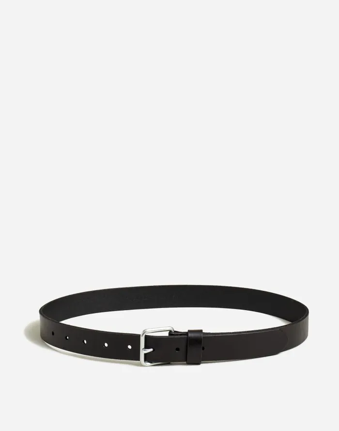 Men Narrow Leather Belt Classic Black Madewell Belts