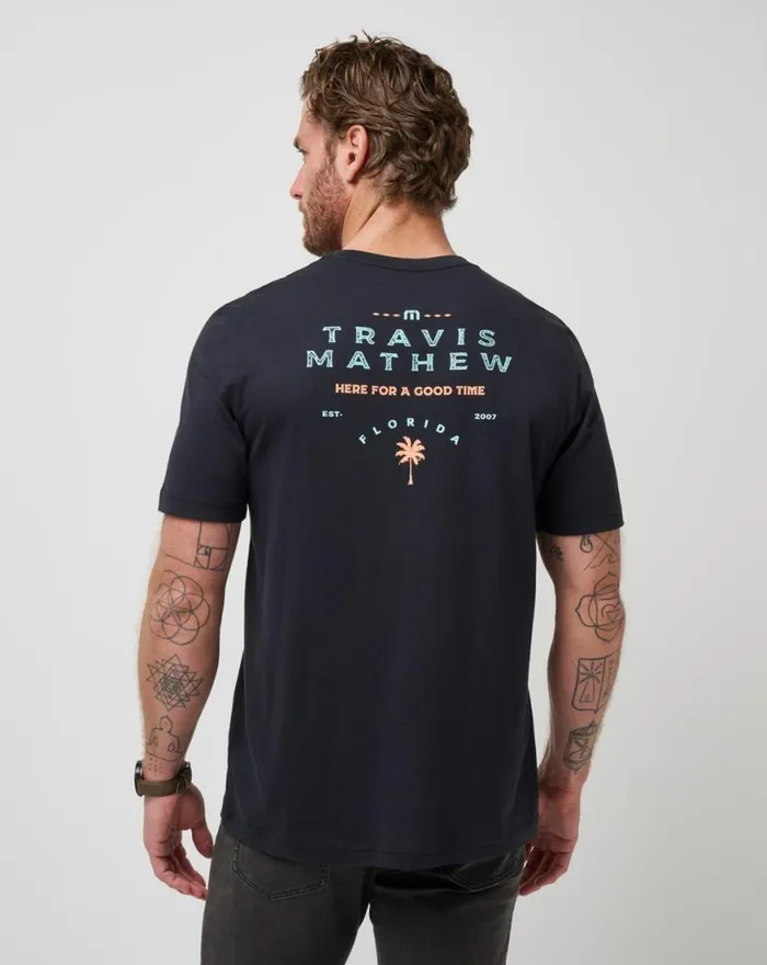 Men NAUTICAL NINES TEE Black TravisMathew Tees