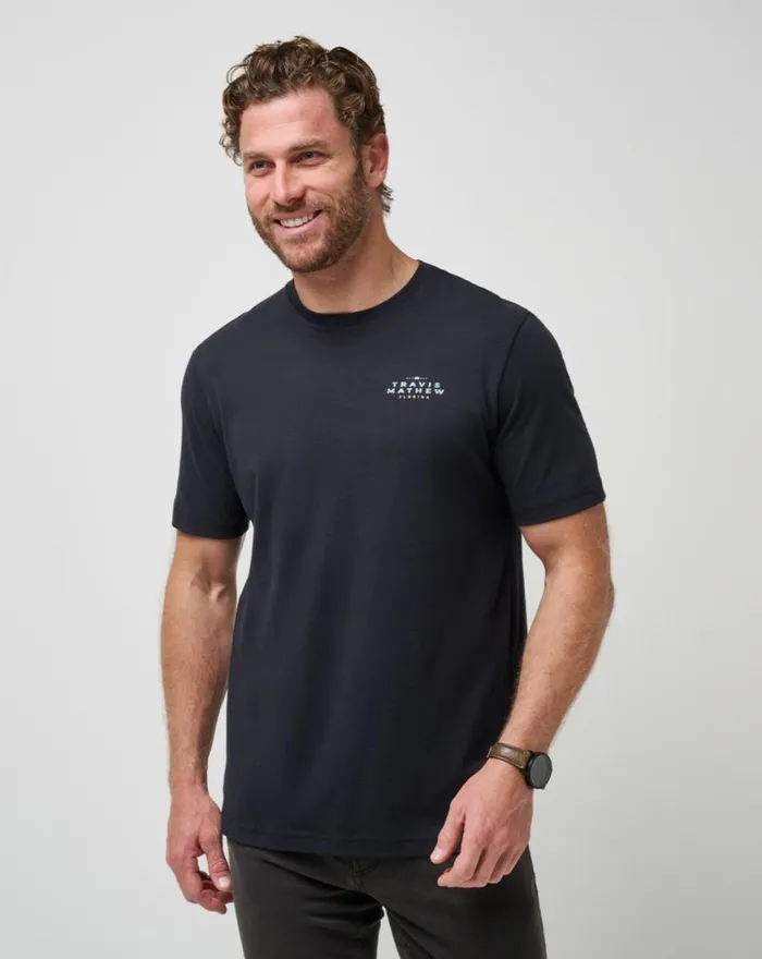 Men NAUTICAL NINES TEE Black TravisMathew Tees Men NAUTICAL NINES TEE Black TravisMathew Tees