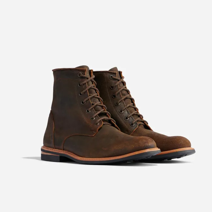 Men Nisolo Boots AllWeather Andres Boot Waxed Brown