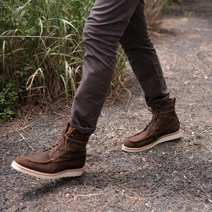 Men Nisolo Boots AllWeather Mateo Boot Waxed Brown
