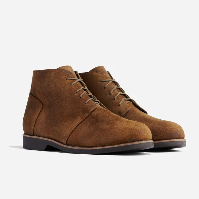 Men Nisolo Boots Daytripper Chukka Boot Waxed Brown