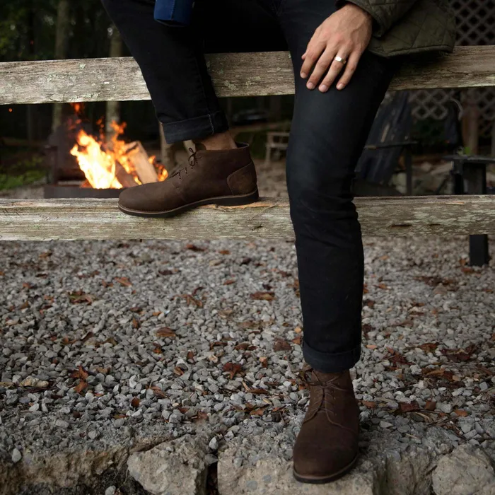 Men Nisolo Boots Daytripper Chukka Boot Waxed Brown