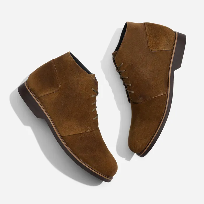 Men Nisolo Boots Daytripper Chukka Boot Waxed Brown