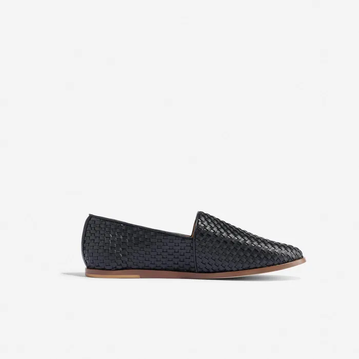 Men Nisolo Sandals and Slip Ons Alejandro Woven SlipOn 20 Woven Black