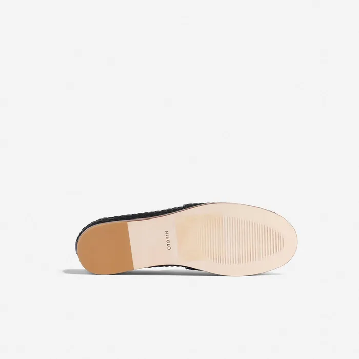 Men Nisolo Sandals and Slip Ons Alejandro Woven SlipOn 20 Woven Black