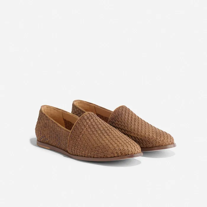 Men Nisolo Sandals and Slip Ons Alejandro Woven SlipOn 20 Woven Tobacco