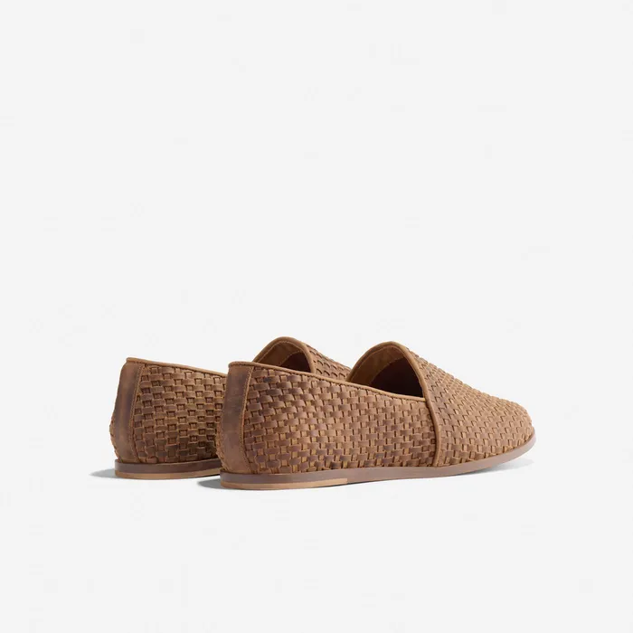 Men Nisolo Sandals and Slip Ons Alejandro Woven SlipOn 20 Woven Tobacco