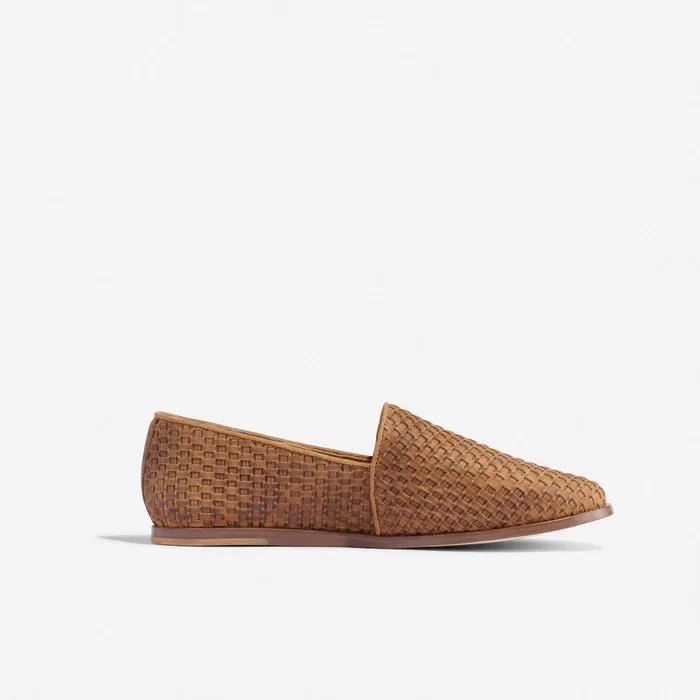 Men Nisolo Sandals and Slip Ons Alejandro Woven SlipOn 20 Woven Tobacco