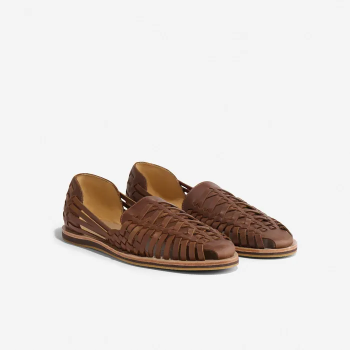 Men Nisolo Sandals and Slip Ons Huarache Sandal Brown