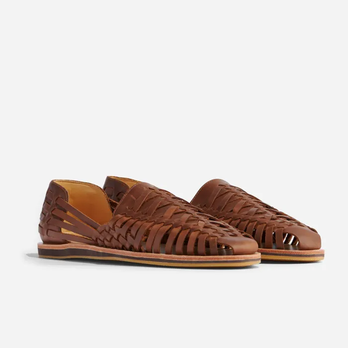 Men Nisolo Sandals and Slip Ons Huarache Sandal Brown