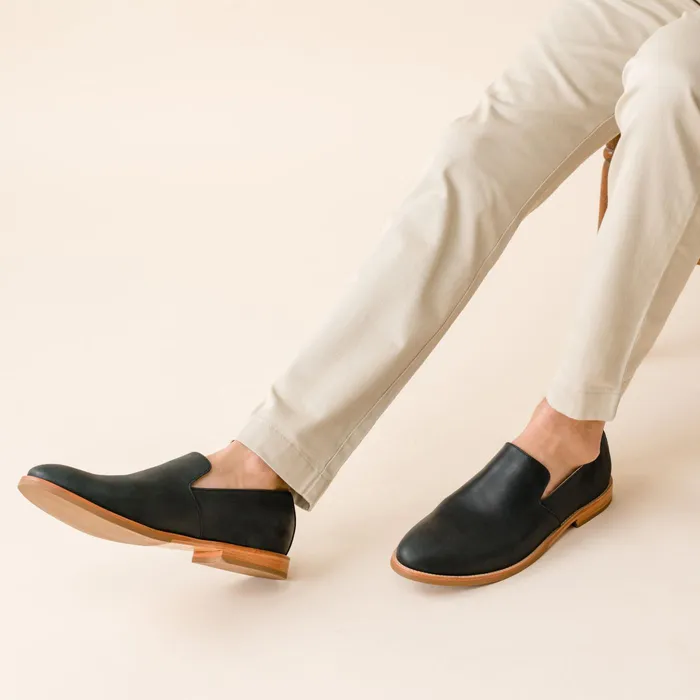 Men Nisolo Sandals and Slip Ons Rio SlipOn Loafer Black