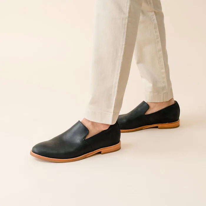 Men Nisolo Sandals and Slip Ons Rio SlipOn Loafer Black