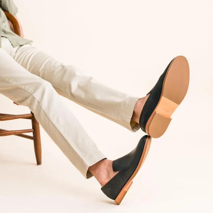 Men Nisolo Sandals and Slip Ons Rio SlipOn Loafer Black
