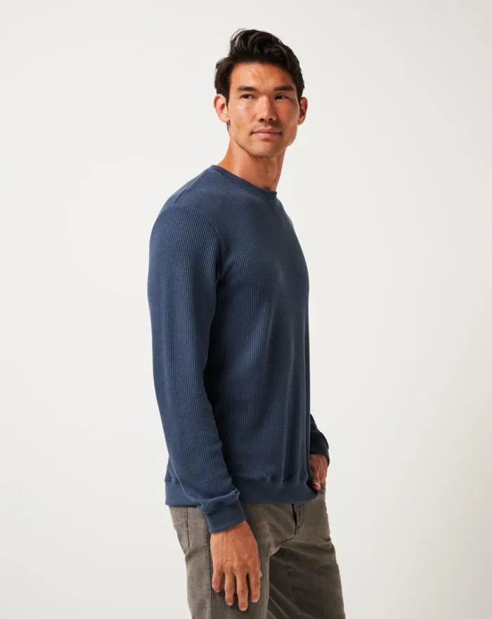 Men NONREV LONG SLEEVE CREW Mood Indigovintage Indigo TravisMathew Hoodies and Sweatshirts