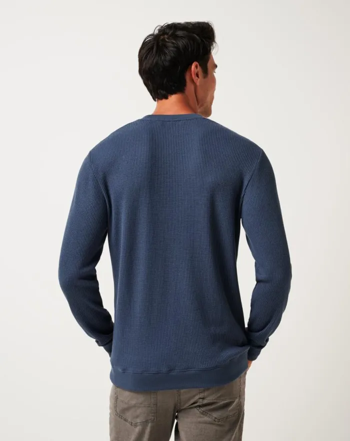 Men NONREV LONG SLEEVE CREW Mood Indigovintage Indigo TravisMathew Hoodies and Sweatshirts