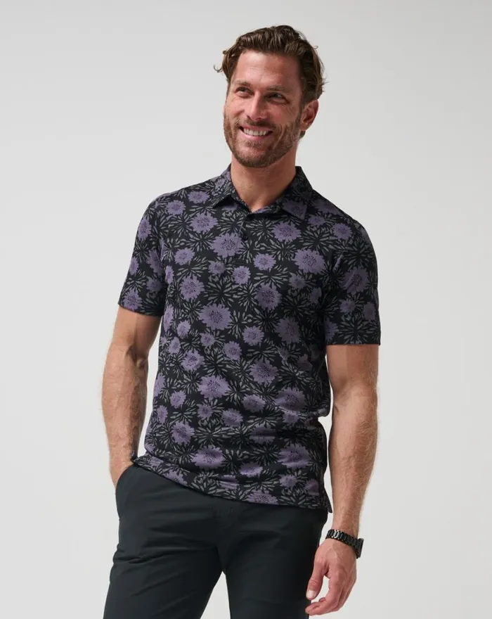 Men NOT HAPPENING POLO Black TravisMathew Polos