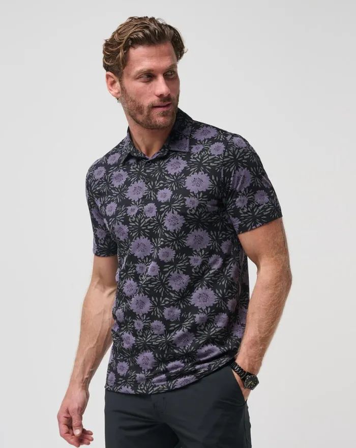 Men NOT HAPPENING POLO Black TravisMathew Polos Men NOT HAPPENING POLO Black TravisMathew Polos