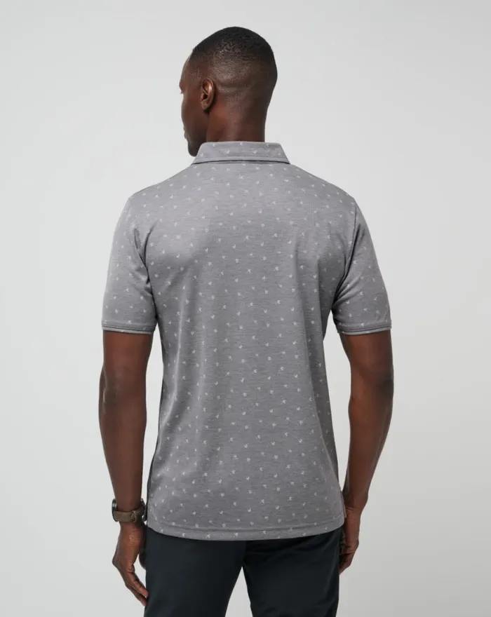 Men ON THE YACHT POLO Heather Medium Grey TravisMathew Polos