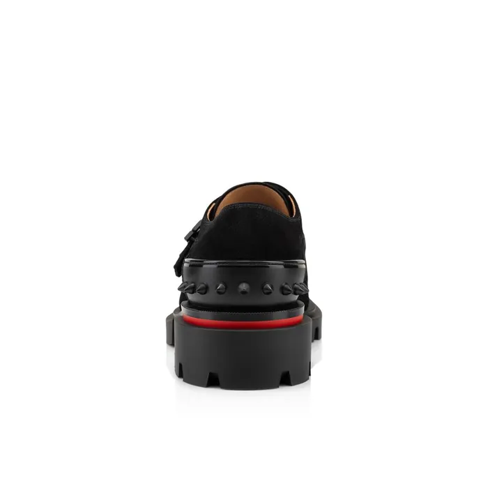 Men Our Georges Laceup Shoes 8211 Suede Leather 8211 Black Black Christian Louboutin Buckles and Laceups