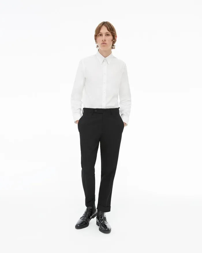 Men Oversized Logo Shirt White Helmut Lang Shirts