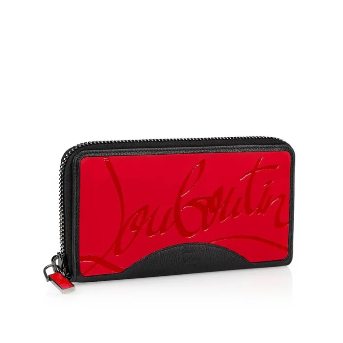 Men Panettone Wallet Wallet 8211 Calf Leather And Rubber 8211 Black Red Christian Louboutin Wallets and Cardholders