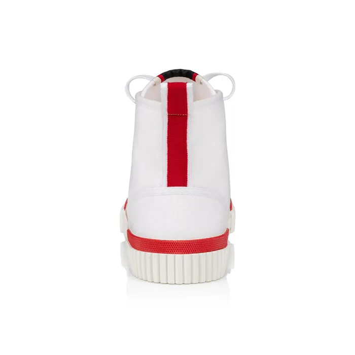 Men Pedro Hightop Sneakers 8211 Canva 8211 White White Christian Louboutin High Top Sneakers