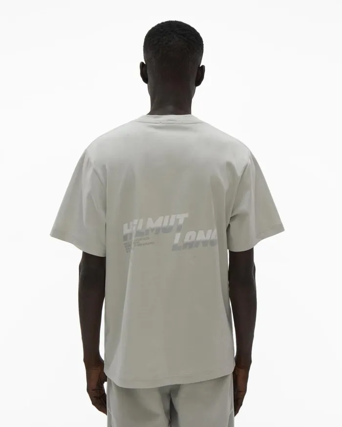 Men Piped Logo Tee Smoke Helmut Lang TShirts