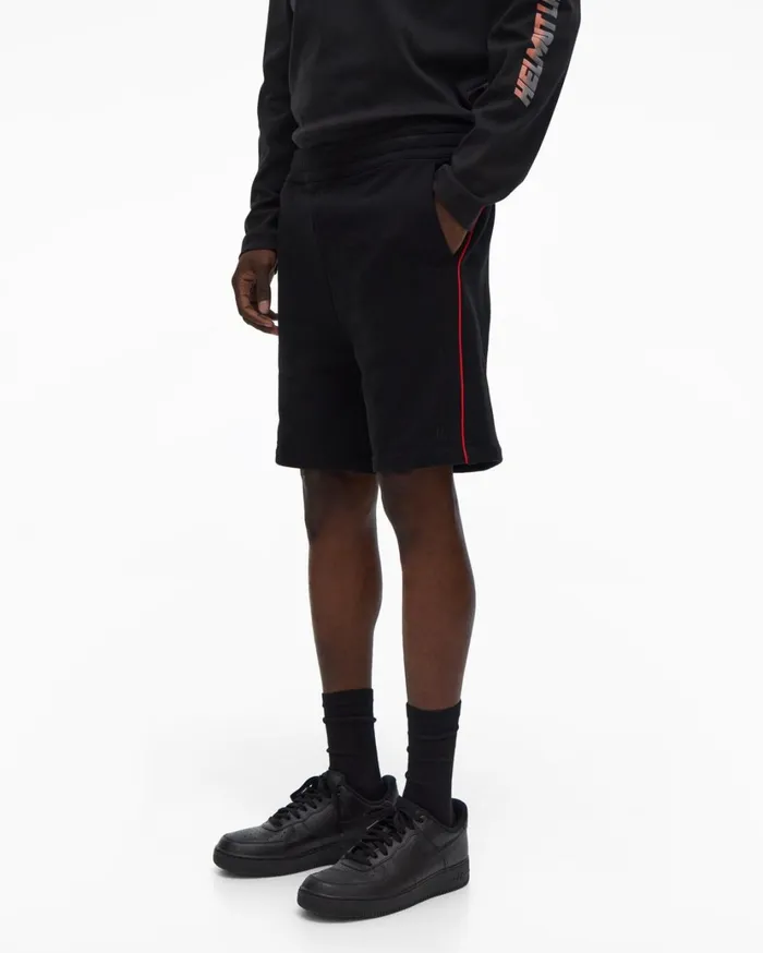 Men Piped Short Black Helmut Lang Shorts