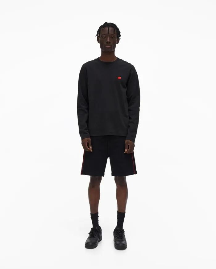 Men Piped Tee Black Helmut Lang TShirts