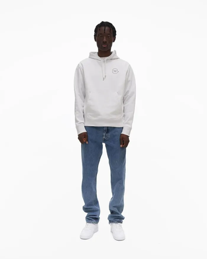 Men Puppy Hoodie Chalk White Helmut Lang Sweatshirts