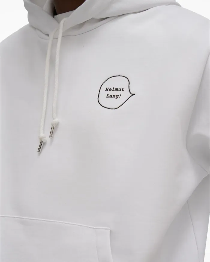 Men Puppy Hoodie Chalk White Helmut Lang Sweatshirts