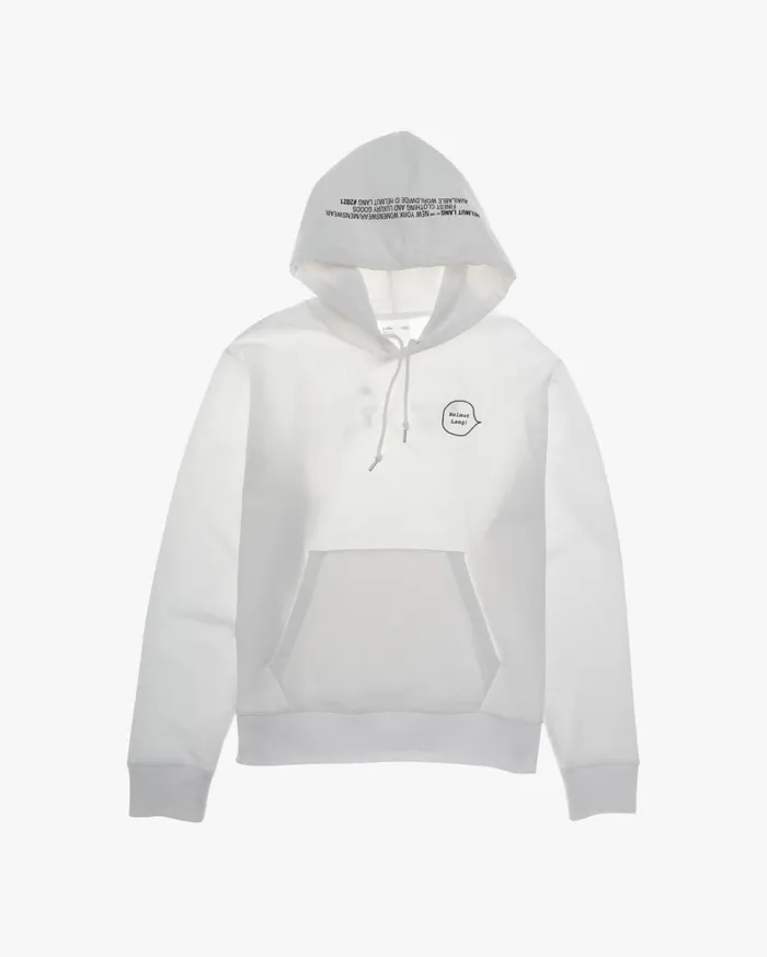Men Puppy Hoodie Chalk White Helmut Lang Sweatshirts