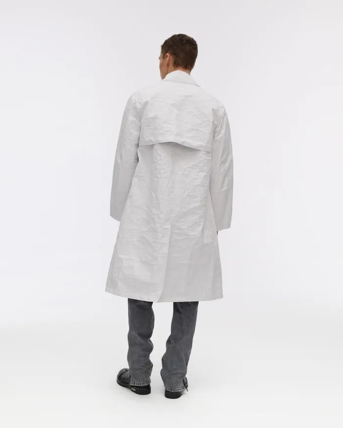 Men Rain Mac Jacket Chalk Helmut Lang Outerwear