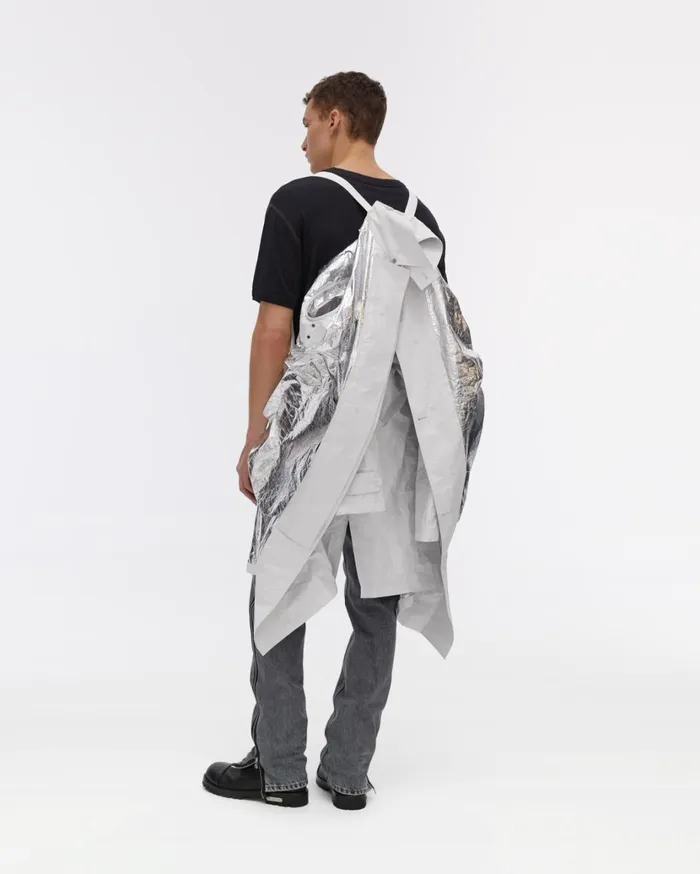 Men Rain Mac Jacket Chalk Helmut Lang Outerwear
