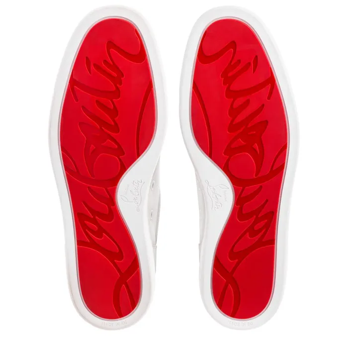 Men Rantulow Sneakers 8211 Grained Alf Leather 8211 Latte Latte Christian Louboutin Low Top Sneakers