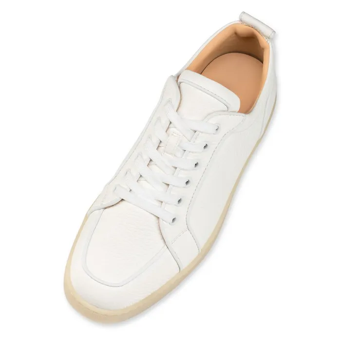 Men Rantulow Sneakers 8211 Grained Calf Leather And Nappa Leather 8211 White White Christian Louboutin Low Top Sneakers