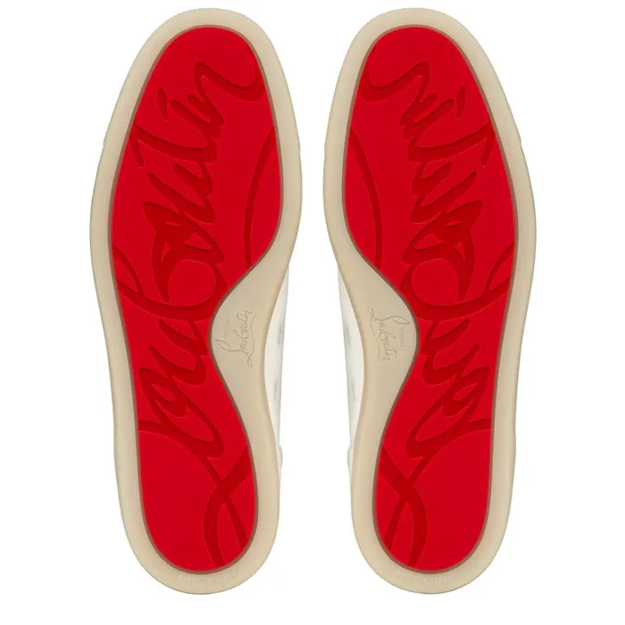 Men Rantulow Sneakers 8211 Grained Calf Leather And Nappa Leather 8211 White White Christian Louboutin Low Top Sneakers