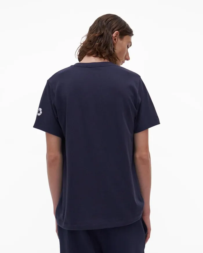 Men Recycled Jersey Tee Admiral Blue Helmut Lang TShirts