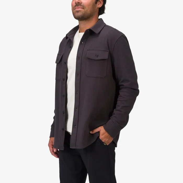 Men Reef Outerwear Raymond Long Sleeve Shirt Phantom Men Reef Outerwear Raymond Long Sleeve Shirt Phantom