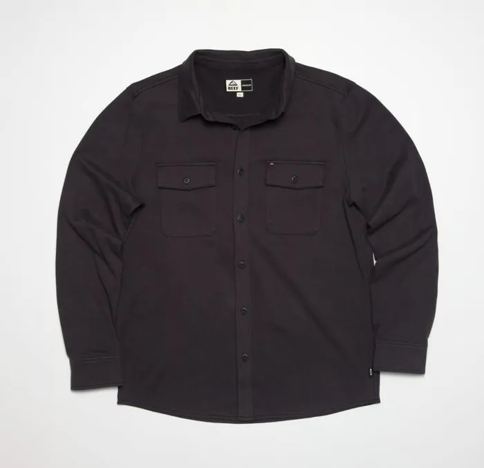 Men Reef Outerwear Raymond Long Sleeve Shirt Phantom Men Reef Outerwear Raymond Long Sleeve Shirt Phantom