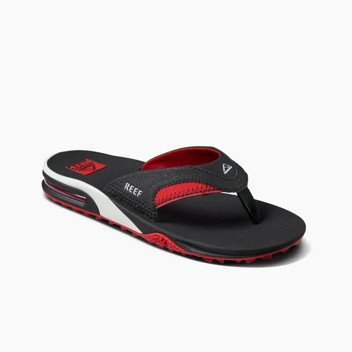 Men Reef Sandals Fanning Pregame Blackred Men Reef Sandals Fanning Pregame Blackred