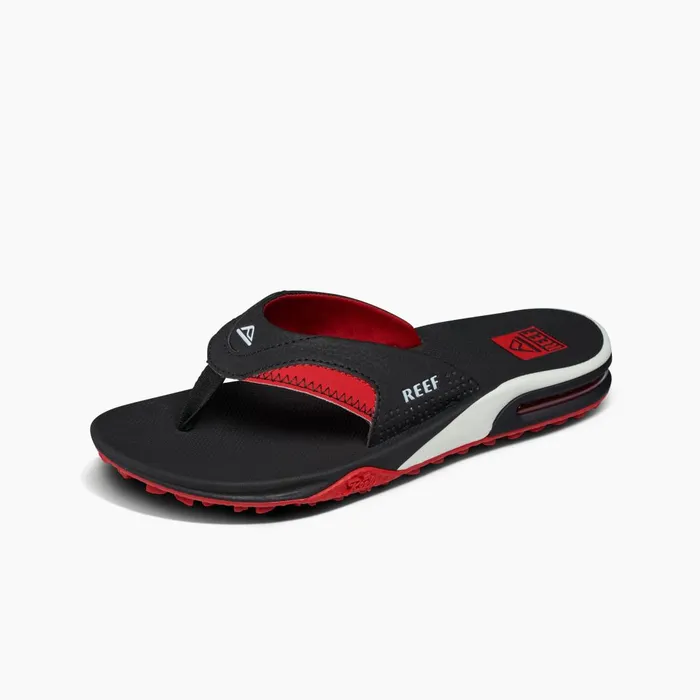 Men Reef Sandals Fanning Pregame Blackred Men Reef Sandals Fanning Pregame Blackred