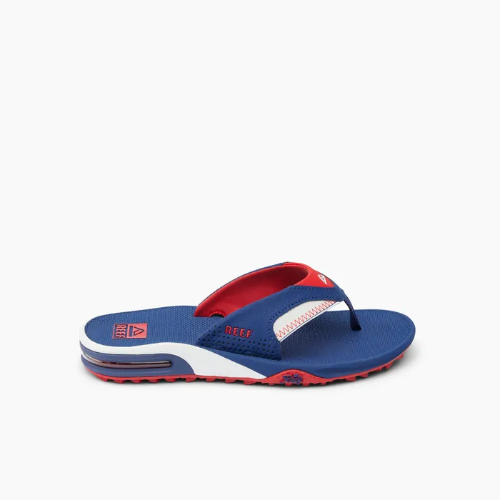 Men Reef Sandals Fanning Pregame Redwhiteblue