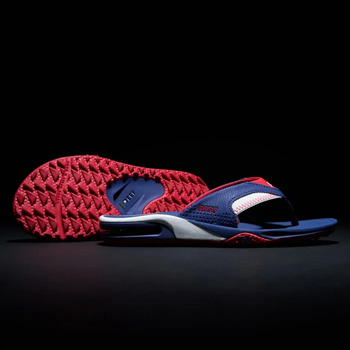 Men Reef Sandals Fanning Pregame Redwhiteblue Men Reef Sandals Fanning Pregame Redwhiteblue