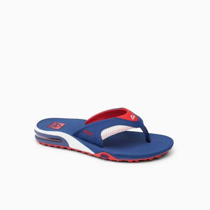 Men Reef Sandals Fanning Pregame Redwhiteblue Men Reef Sandals Fanning Pregame Redwhiteblue