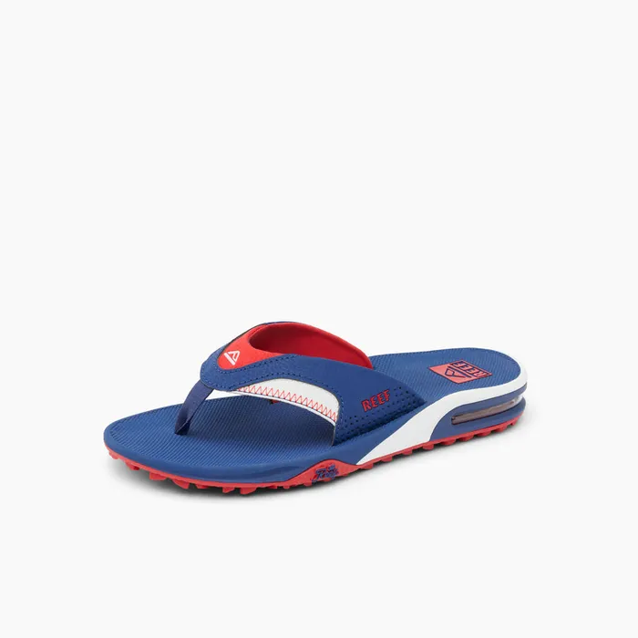 Men Reef Sandals Fanning Pregame Redwhiteblue Men Reef Sandals Fanning Pregame Redwhiteblue