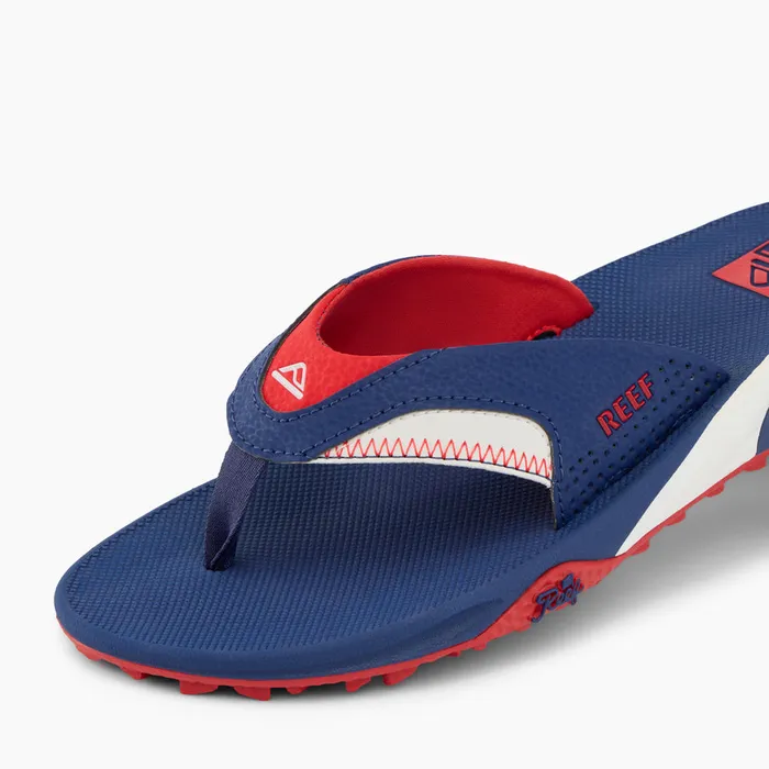 Men Reef Sandals Fanning Pregame Redwhiteblue Men Reef Sandals Fanning Pregame Redwhiteblue