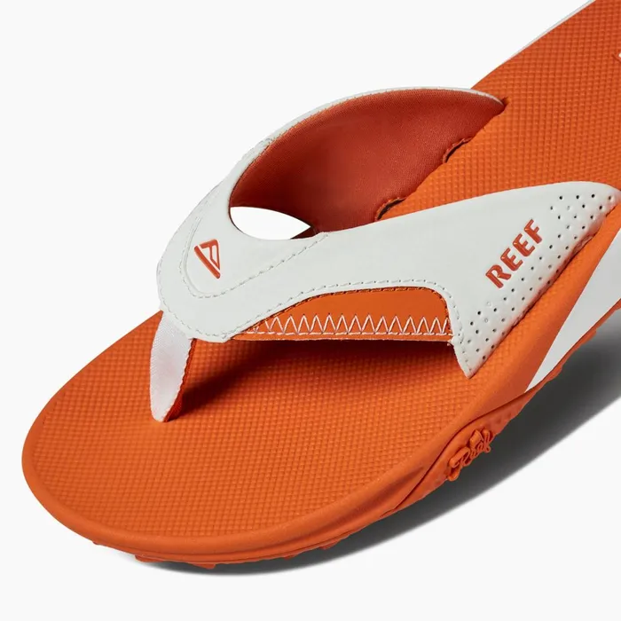 Men Reef Sandals Fanning Pregame Whiteorange Men Reef Sandals Fanning Pregame Whiteorange